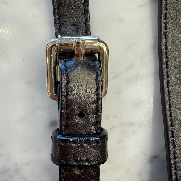 BURBERRY Chocolate Brown Leather Haymarket Check Coated Canvas Chain Strap Hobo - Picture 9 of 17